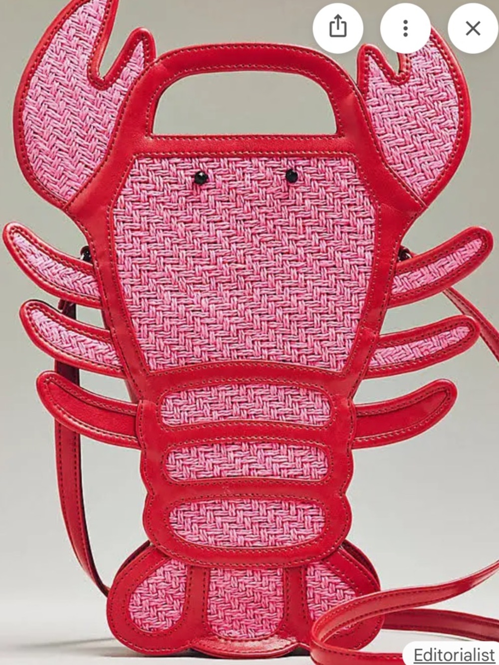 Anthropologie raffia sea creature hand bag